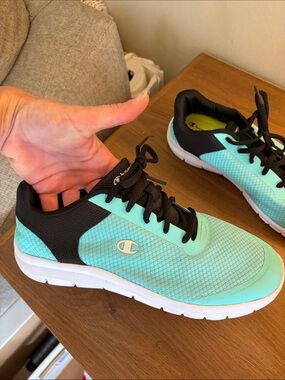 Champion Mint Green and Black Mesh Running Shoes